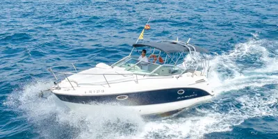 Armani motorboat cruising off Costa Adeje